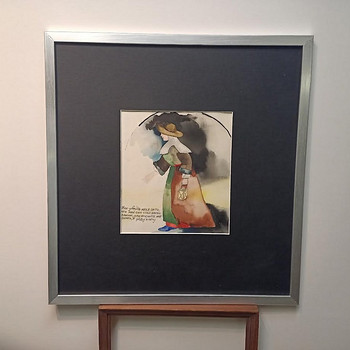 Eesti kunst.Haruldane! Epp Kokamägi, akvarell,varajane töö.