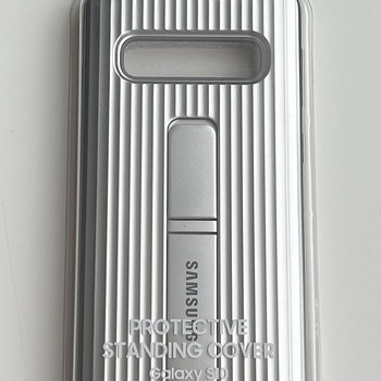 Samsung Galaxy S10 Protective Standing Cover Silver