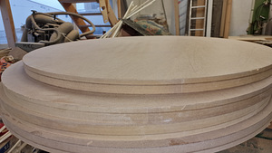 Ümmargused MDF lauatoorikud 35mm paksusega diameeter 1m 4tk (3 foto / 3)