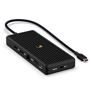 Unisynk 12 Port Dual Display USB-C Hub 8K Pro , Black (1 фото из 10)