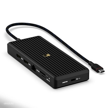 Unisynk 12 Port Dual Display USB-C Hub 8K Pro , Black