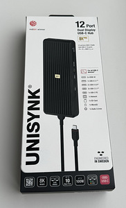 Unisynk 12 Port Dual Display USB-C Hub 8K Pro , Black (7 фото из 10)