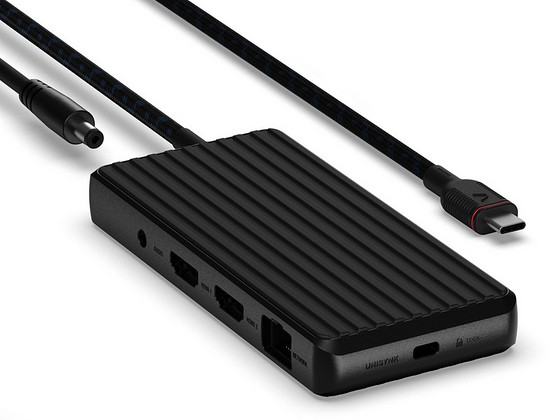 Unisynk 9 Port Dual Display USB-C Docking Station , Black
