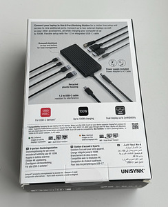 Unisynk 9 Port Dual Display USB-C Docking Station , Black (9 foto / 10)