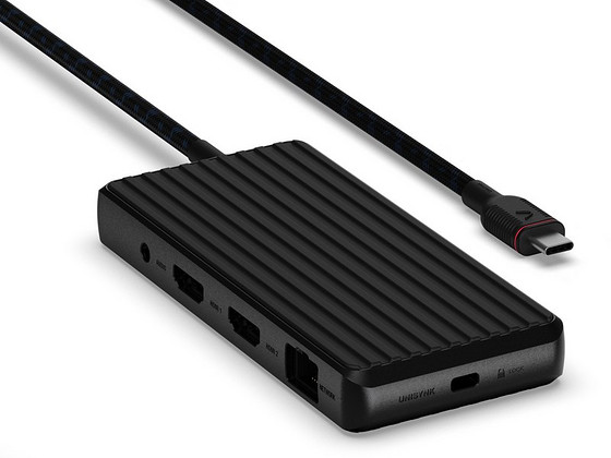 Unisynk 9 Port Dual Display USB-C Hub , Black