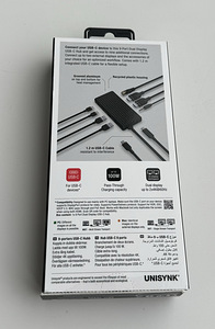 Unisynk 9 Port Dual Display USB-C Hub , Black (8 фото из 10)