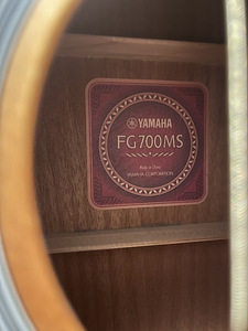 ГИТАРА YAMAHA FG700MS (5 фото из 5)