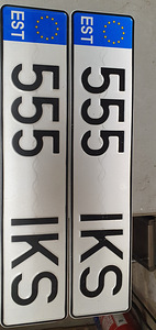 Numbrimärk 555IKS (2 foto / 2)