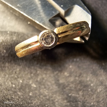 Kuld sõrmus teemandiga 585 proov (№L911)