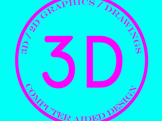 3D modeling / visualization, 2D graphics, blueprints.