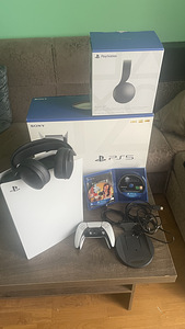 Sony PlayStation 5 825gb+2 game disk+psp remote (2 foto / 3)