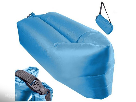 Надувной матрас - кровать Lazy Bag Sofa светло-синий 230х70