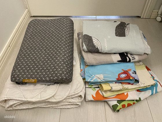 Laste padi+tekk, 4 voodipesukomplekti, 2 vannirätikut