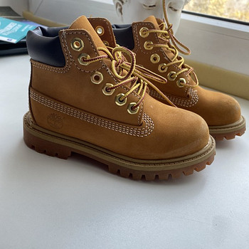 Кожаные ботинки Timberland для мальчиков или девочек - размер 26,5