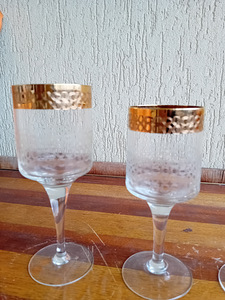 Kullastusega vintage klaasid. Kristall. (3 foto / 4)