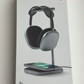Satechi 2-in-1 Headphone Stand with Wireless Charger