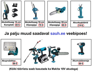 Uued, SOODSAD, Makita 18V analoog Tööriistad (2 foto / 4)