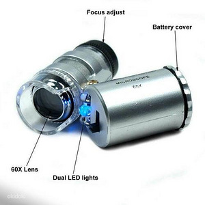 60X MICROSCOPE juuveli luup, (UUS) (3 foto / 3)