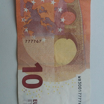 10 Euro 777767 numbriga, 733999, 544446, 555594