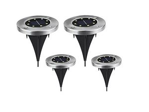 Dārza lampa ar saules bateriju 8 LED 4 gab PZD50J (1 foto no 5)