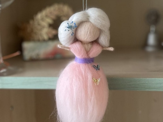 Лесная фея, кукла  из шерсти, ручная работа, 17 см