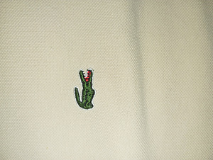 Поло, lacoste, бежевого цвета (3 фото из 4)