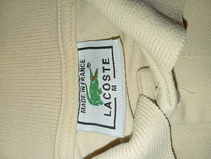 Поло, lacoste, бежевого цвета (4 фото из 4)