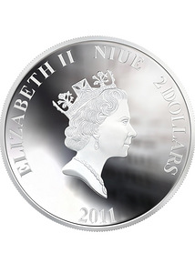 4 x 1 untsi hõbemüntide komplekt "Evangelistid" Niue, 2011 (4 foto / 6)