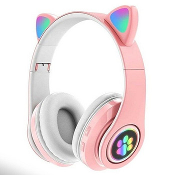 Bezvadu austiņas Bluetooth Kaķis rozā (PZS7C)