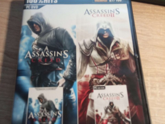 Продаю коробку с 2 частями assasin creed 1-2 на пк двд