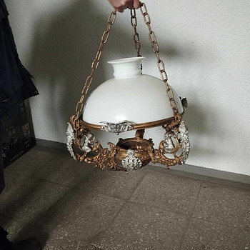 Antiik laelamp originaal klaasplafooniga, vajab restaureerim