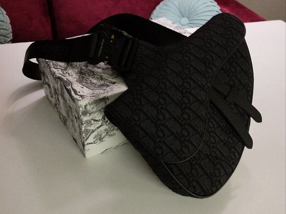 Dior Saddle Bag Oblique Jacquard Black