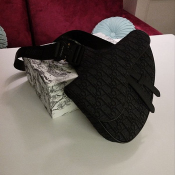 Dior Saddle Bag Oblique Jacquard Black