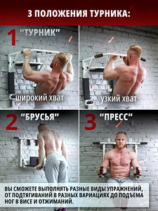Турник 3 в 1 мультихват усиленный (2 фото из 5)