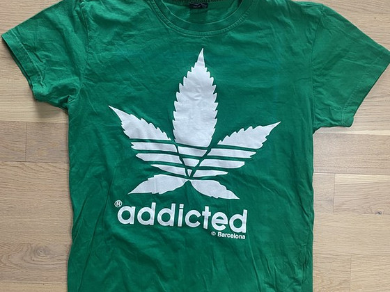 Новая футболка Addicted Weed Barcelona, размер XS