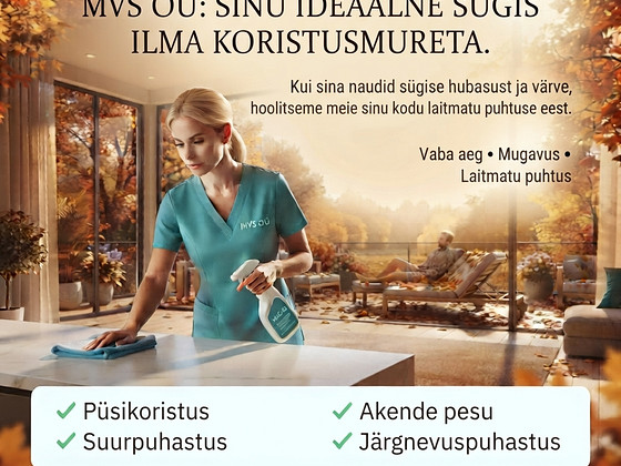 Maja/korteri/ruumide koristamine