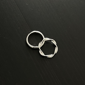 (NEW) ASOS silver plated 2 rings, size M/L (3 foto / 4)