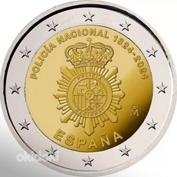 2 евровые монеты 2024 г UNC