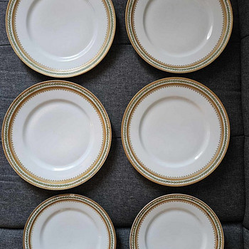 Taldrikud Haviland Limoges Harsch Berlin Green Gold