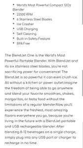 Blendjet One original kaasaskantav blender, valge (4 foto / 4)