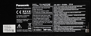 Plasmateler Panasonic TX-P42S20E Full HD (7 foto / 7)
