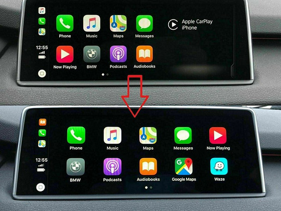 BMW Apple CarPlay Активация полноэкранного режима