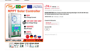 MPPT 60A Solar Charge Controller (1 foto / 5)