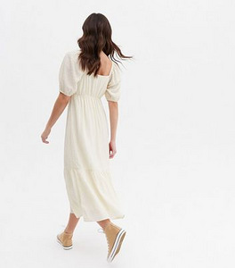 Puff-sleeve midi dress, size 36 (5 foto / 5)