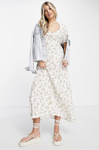 Sweetheart neck midi dress, size 36 (3 foto / 6)