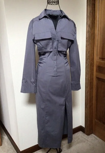 (NEW) Zara shirt tailored waist midi dress, size M (3 foto / 4)