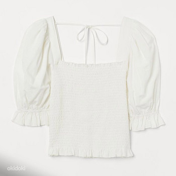 (NEW) H&M Puff-sleeve square neck top