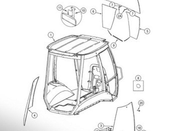 Новые стекла для JCB, Hyundai, Volvo, Terex, Komatsu