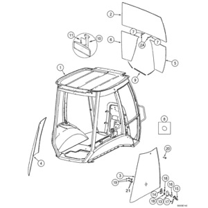Новые стекла для JCB, Hyundai, Volvo, Terex, Komatsu (1 фото из 1)