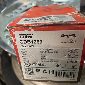 Piduriklotsid Brembo E34 E38 Skyline F40